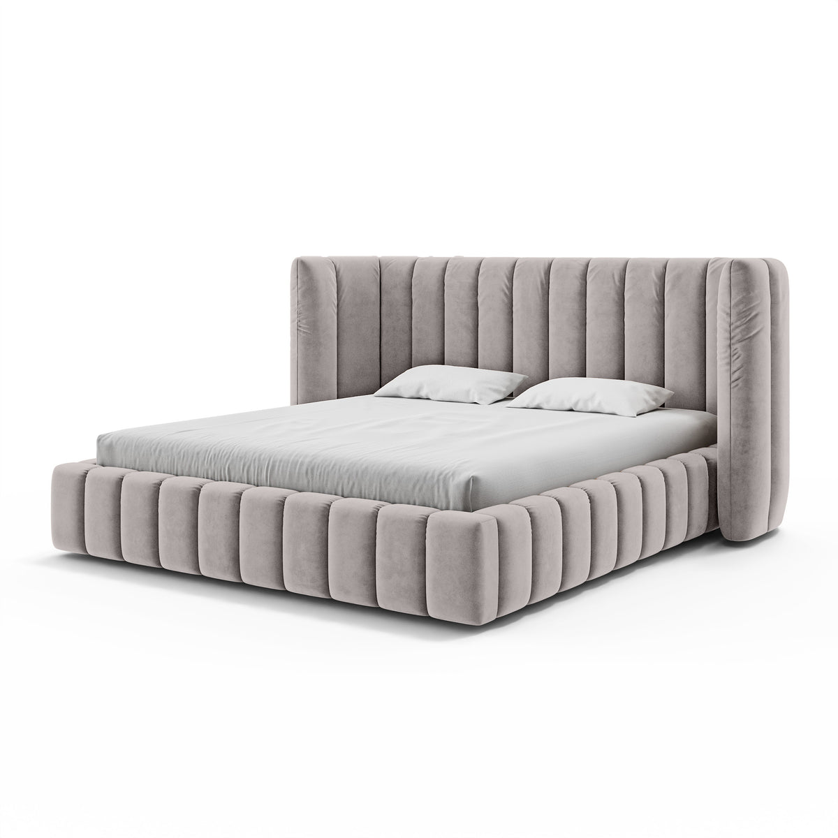 Gianda Upholstered Ottoman Bed with Vertical Tufting and Storage, Modern Soft Style – photo 24