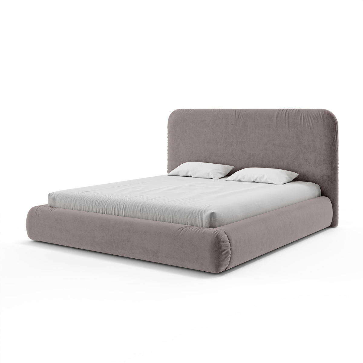 Paries Upholstered Ottoman Bed with Storage, Modern Organic Style – 180x200, Pumice Gray (SALVADOR 18)