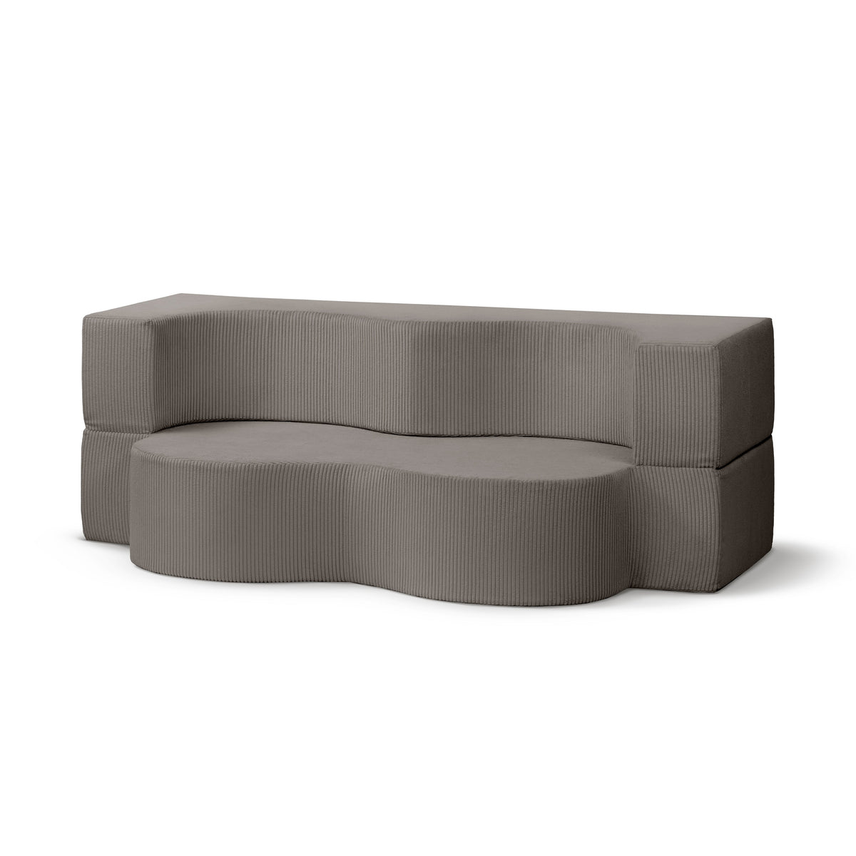 Kamelia Freestanding Foam Sofa Bed 200 cm, Japandi Style – Smoked Wood (POSO 04)