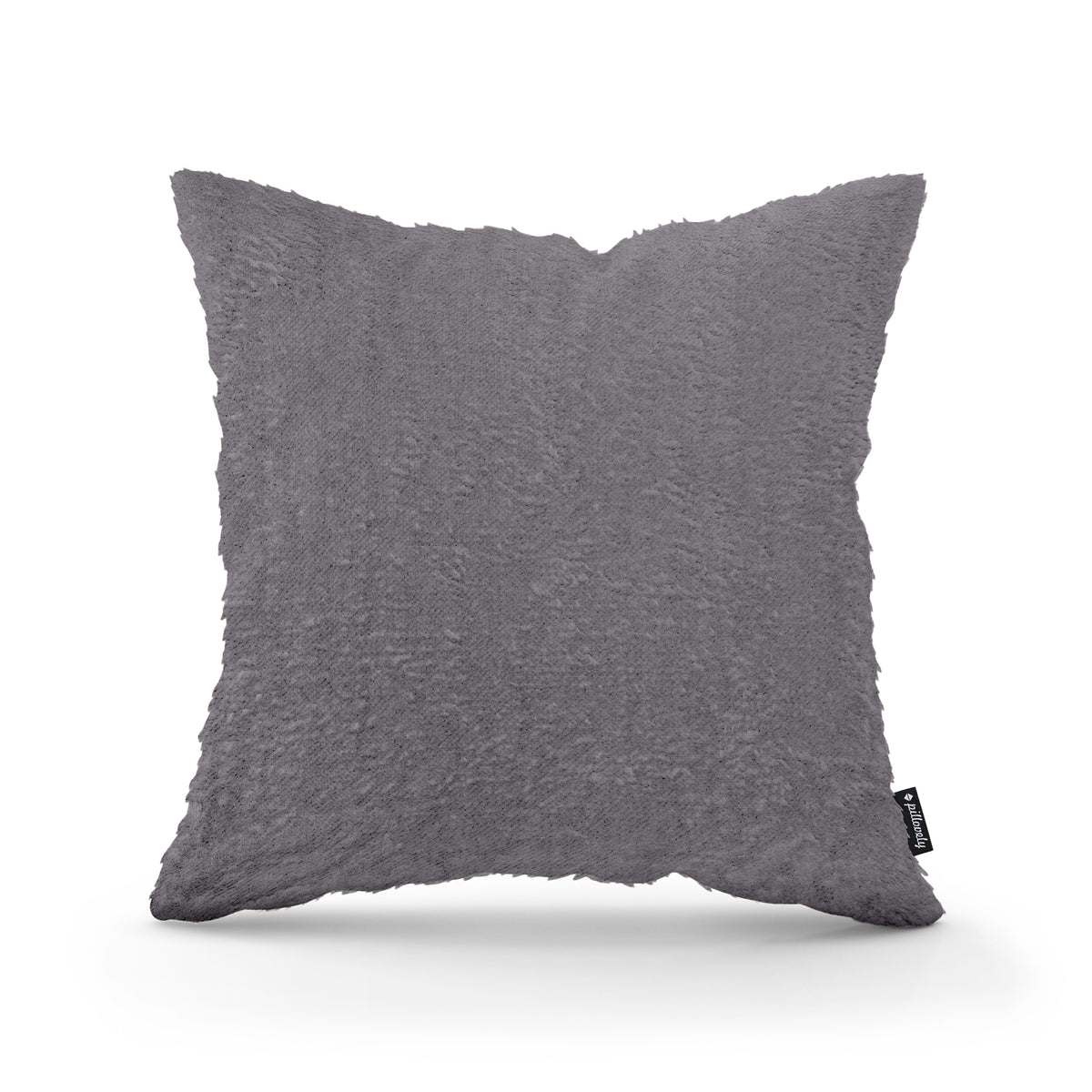 Plush Decorative Cushion 45x45 cm, Glamour Style – 100% PES Plush, Soft Texture – Violet Stone (SORRISO 03)