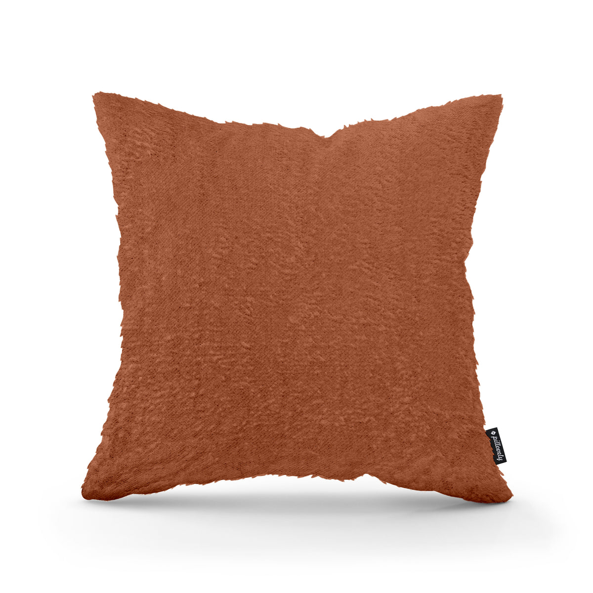 Plush Decorative Cushion 45x45 cm, Glamour Style – 100% PES Plush, Soft Texture – Brick Matte (SORRISO 24)
