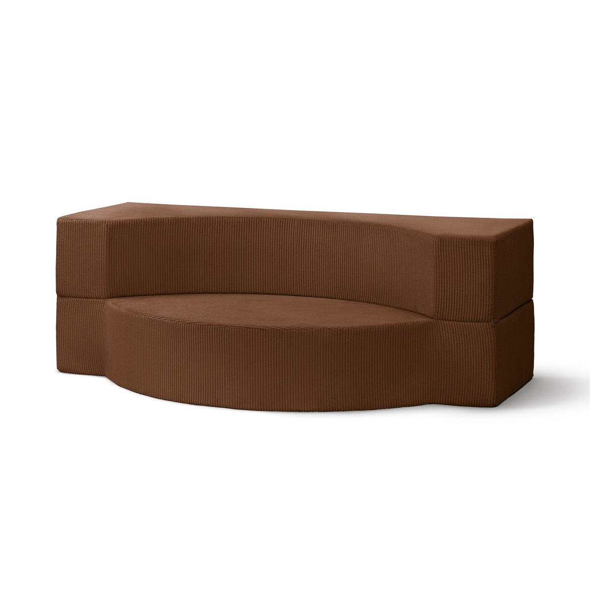 Lunaria Modular Foam Sofa Bed 200 cm, Japandi Style – Espresso (POSO 39)
