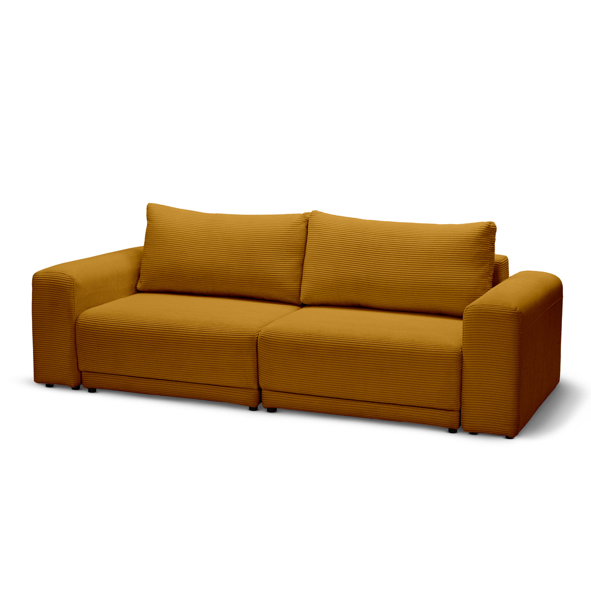 Zoria Sofa Bed 145 × 203 with Storage, Modern Style – Golden Walnut (POSO 01)