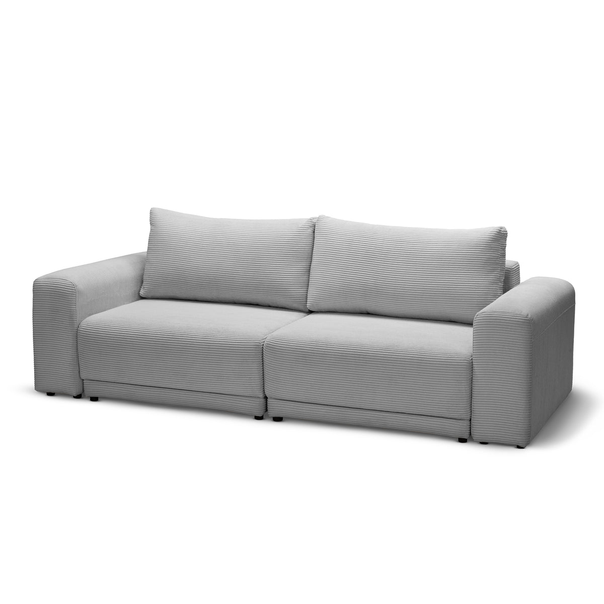 Zoria Sofa Bed 145 × 203 with Storage, Modern Style – Ash White (POSO 110)