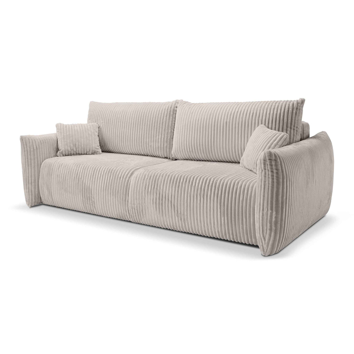 Alloro 3 Seater Sofa Bed 145x200 with Storage, Modern Style – Mulberry Ash (TILIA 83)