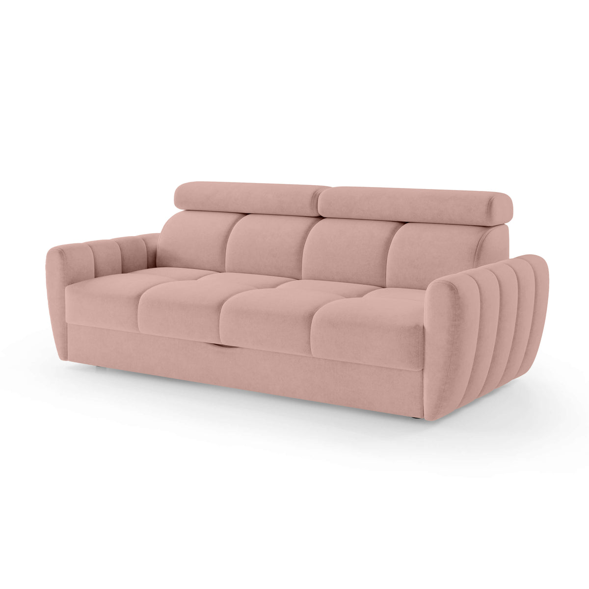 Franec 3 Seater Sofa Bed 227 cm, Minimalist Style – Rose Beige (CLOUD 60)