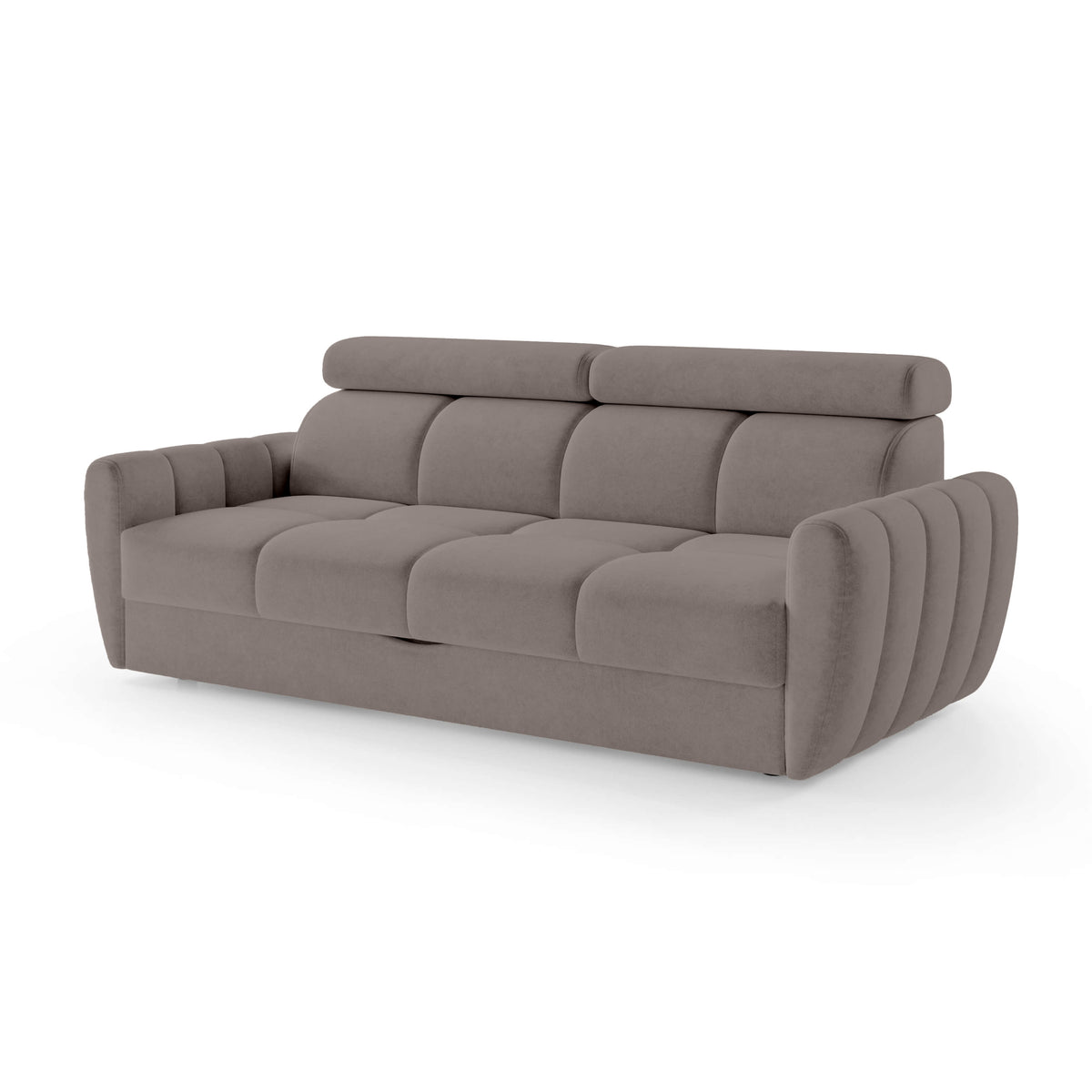 Franec 3 Seater Sofa Bed 227 cm, Minimalist Style – Gray Ebony (CLOUD 87)