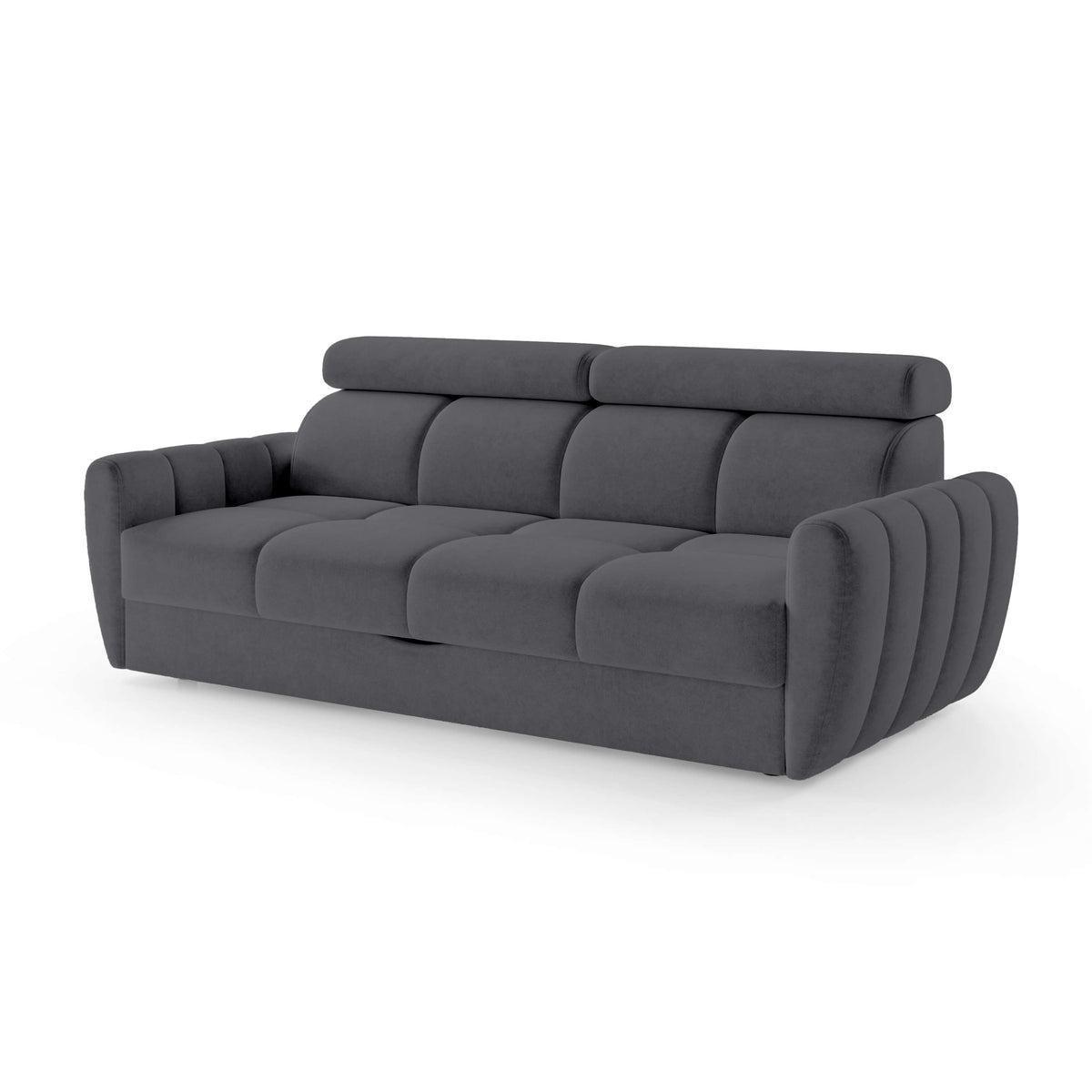 Franec 3 Seater Sofa Bed 227 cm, Minimalist Style – Steel Graphite (CLOUD 97)
