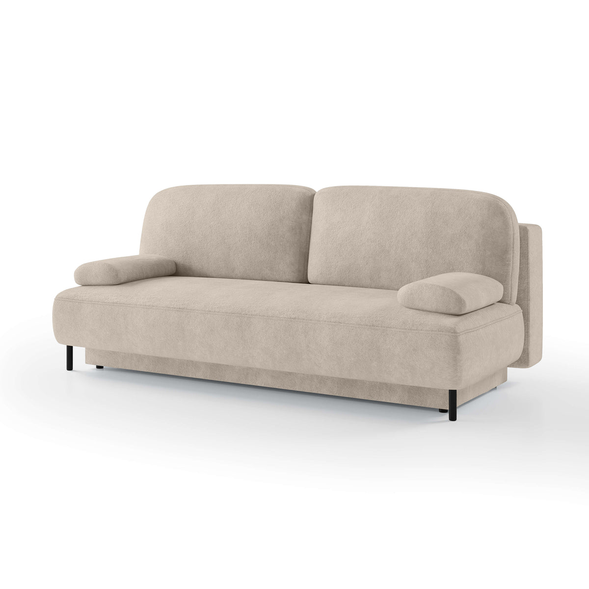 Tola 2 Seater Sofa Bed 140x200 with Storage, Modern Style – Powdery Sand (PERFECT HARMONY 07)