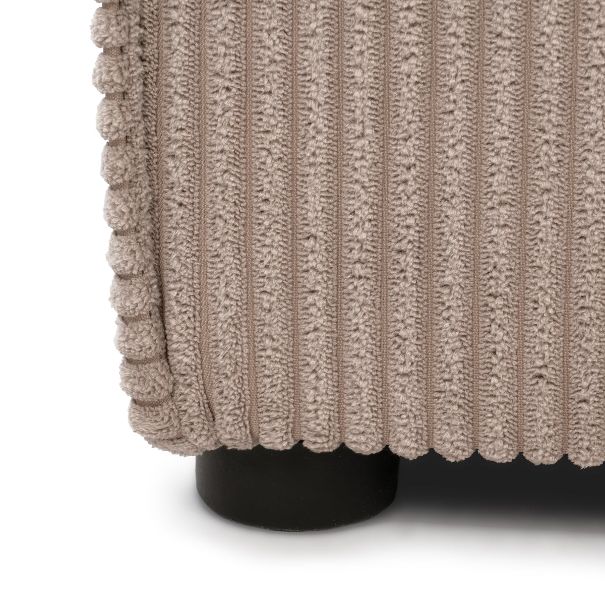Klara Reversible Corner Sofa Bed with Storage and Pouffe, Modern Style – close-up of details and texture
