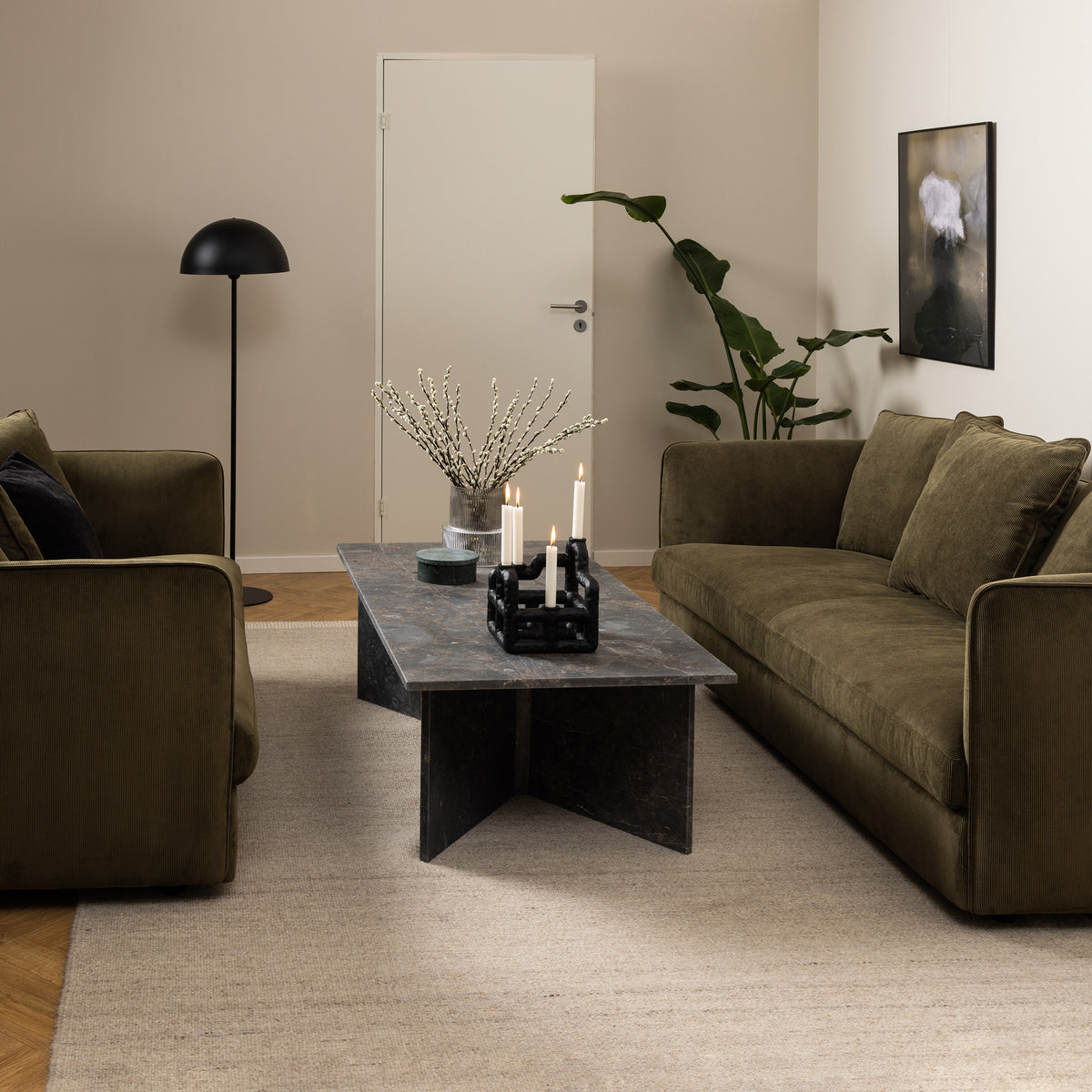 Plaris Coffee Table 140x42 cm, Elegant Style – in a room setting