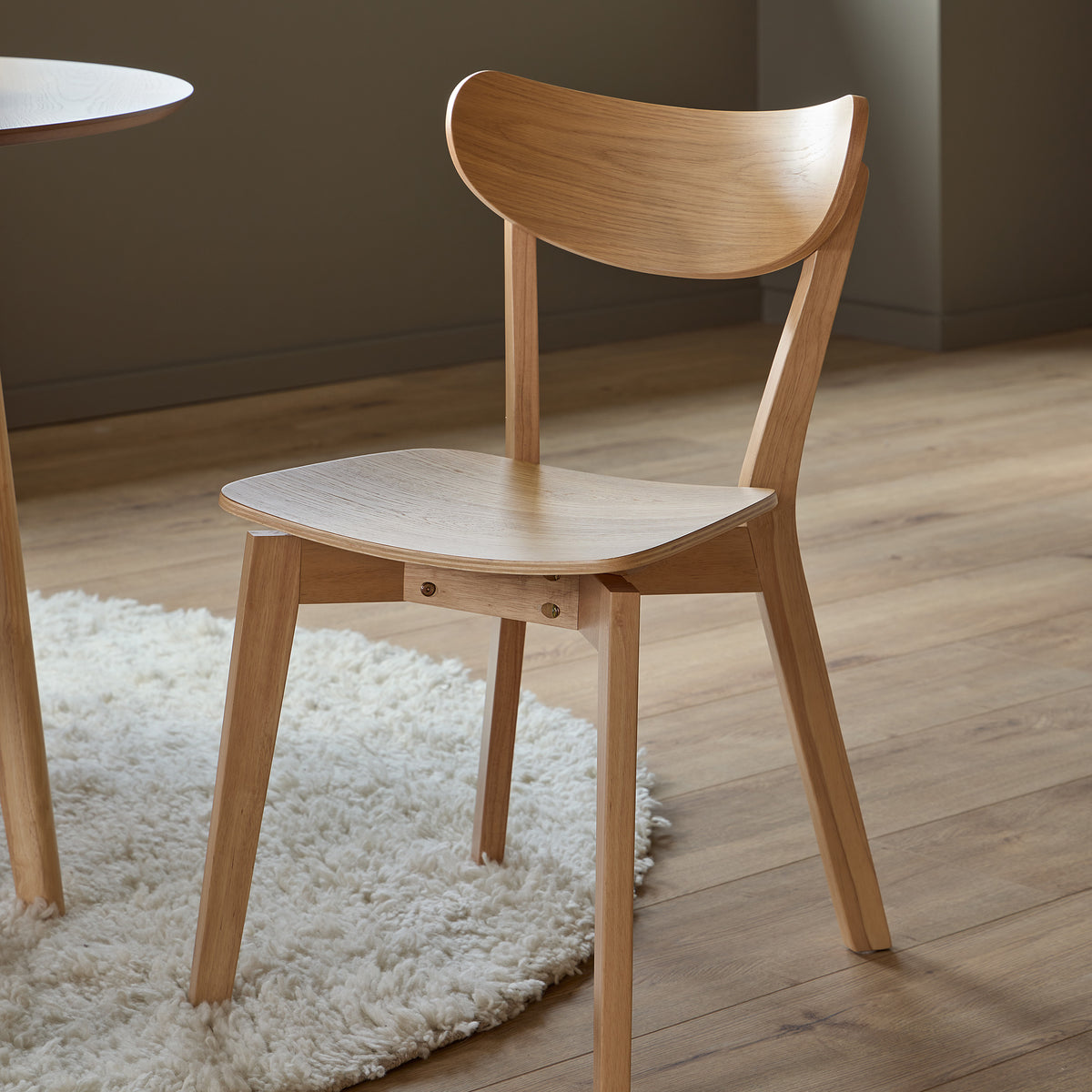 Krel Set of Two Wooden Chairs, Scandinavian Style – in a room setting