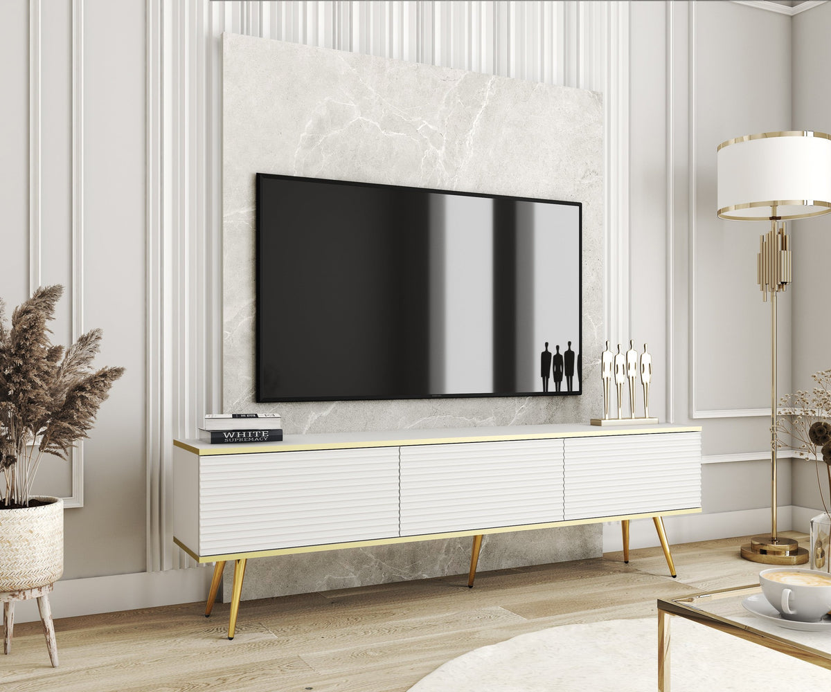 Meva TV Unit 175x30 with Gold Accents – photo 13