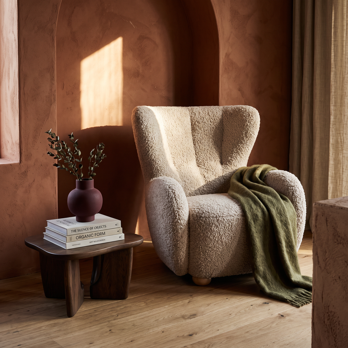 Tedi Armchair 88 cm, Scandinavian Style – in a room setting