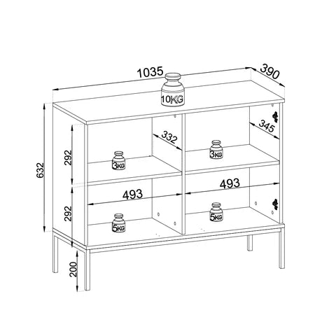Lampy Sideboard with Doors 104x83, Loft Style – photo 9