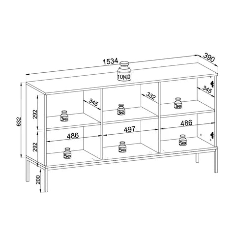 Lampy Sideboard with Doors 154x83, Loft Style – photo 5