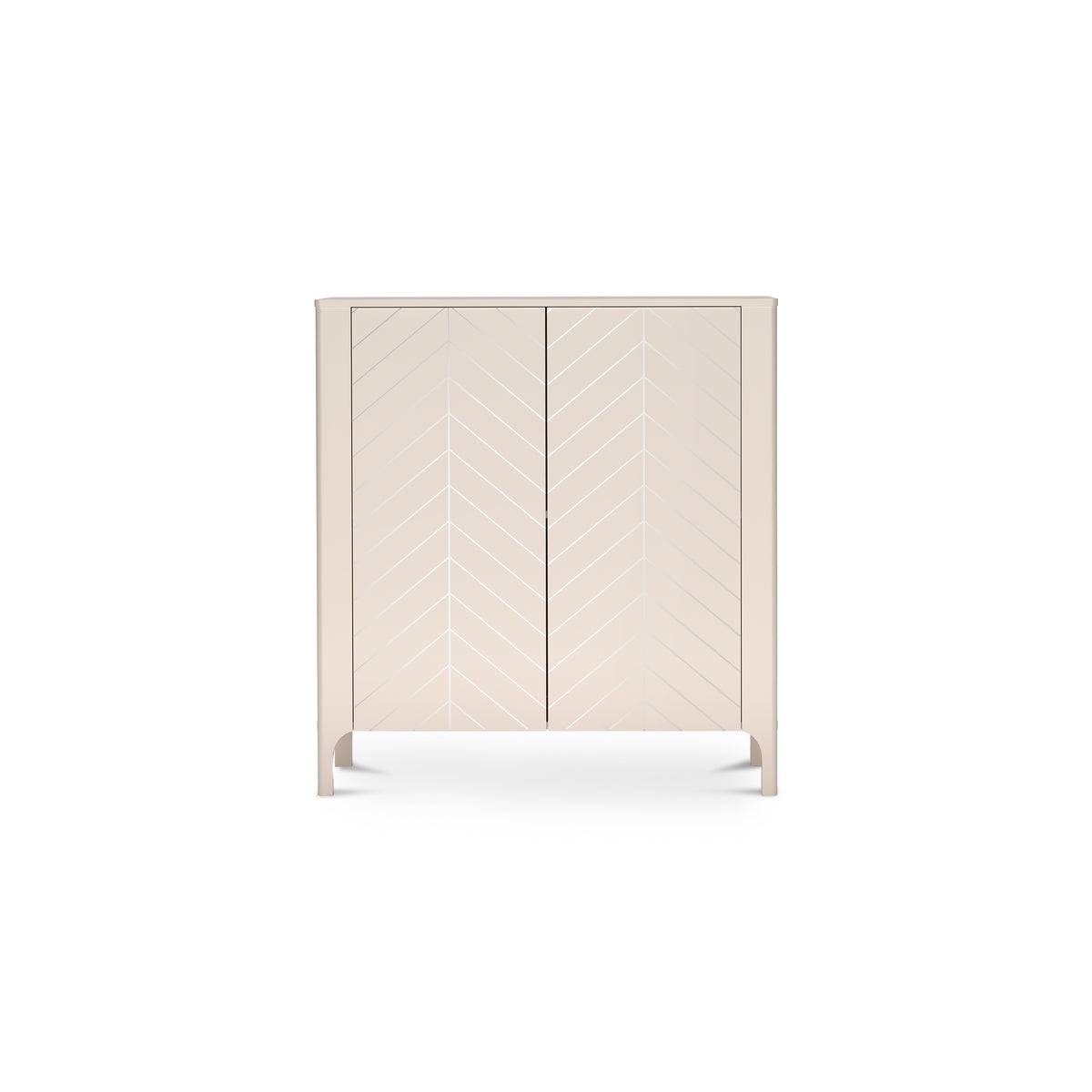 Commode EKLIPSO 103x95 avec façade à deux portes de style moderne, coloris cachemire - vue de face | Pillovely