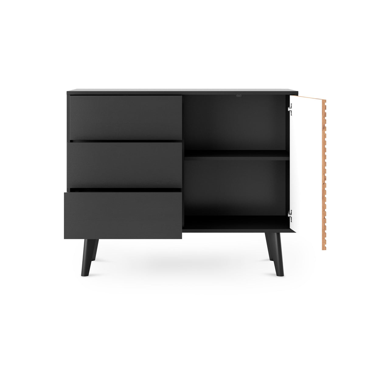 Las Sideboard with Drawers and Doors 104x83, Industrial Style – photo 4