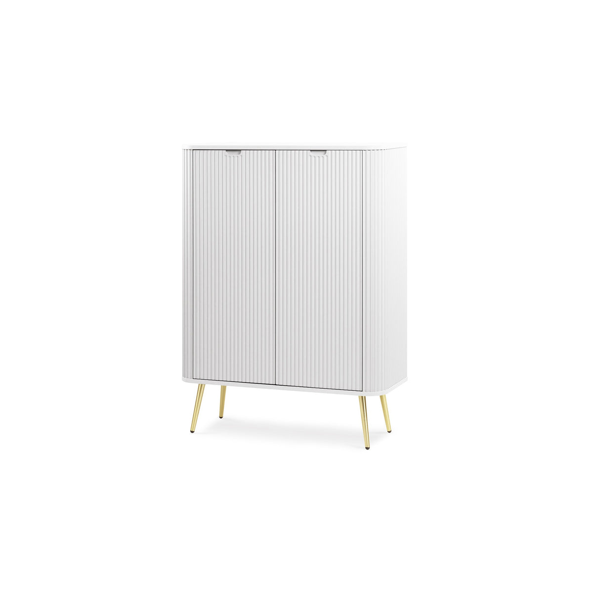 Eva Sideboard 103x129, Modern Style – White, Golden