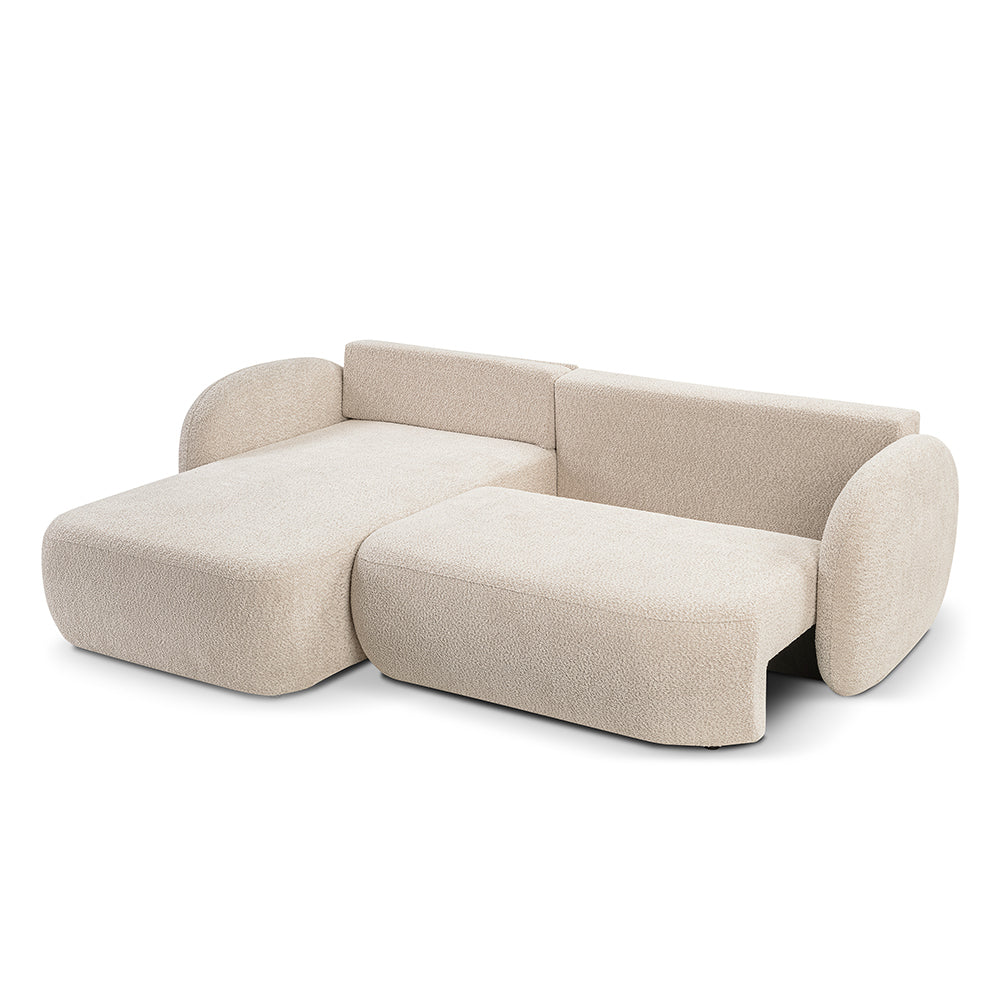 Olemo 4 Seater Corner Sofa Bed, Minimalist Style, Abriamo Fabric – photo 27