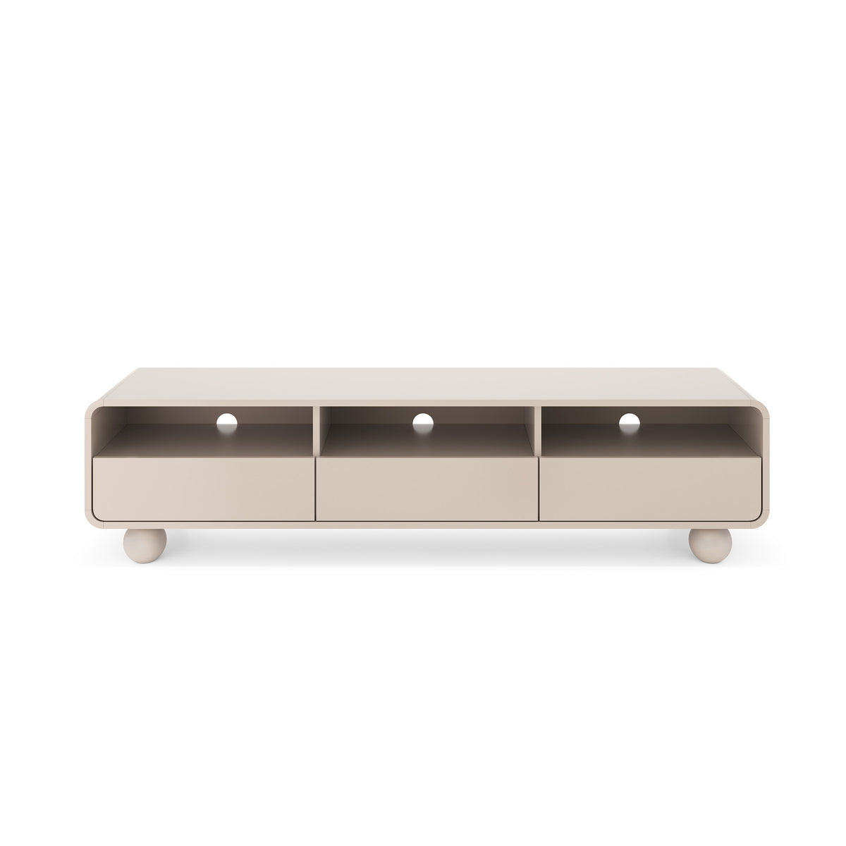 Ballo TV Unit 180x44, Japandi Style – front view