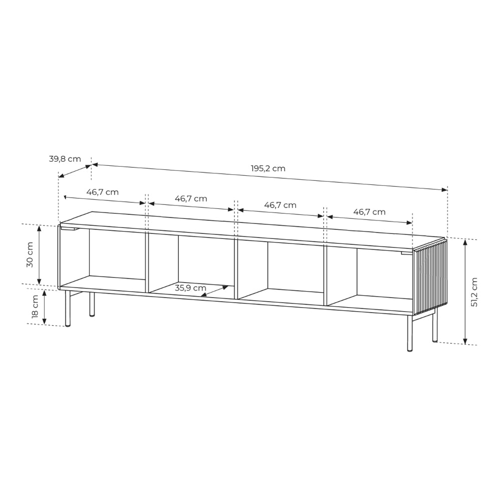 MuzZI TV Unit 195x51, Modern Style – photo 6
