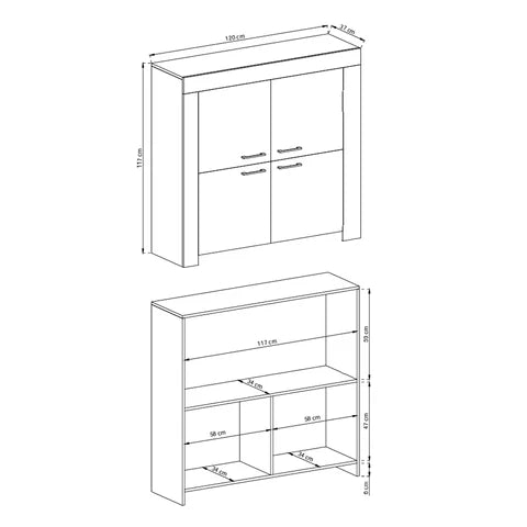 Gorky Storage Sideboard 120x117, Scandinavian Style – photo 4