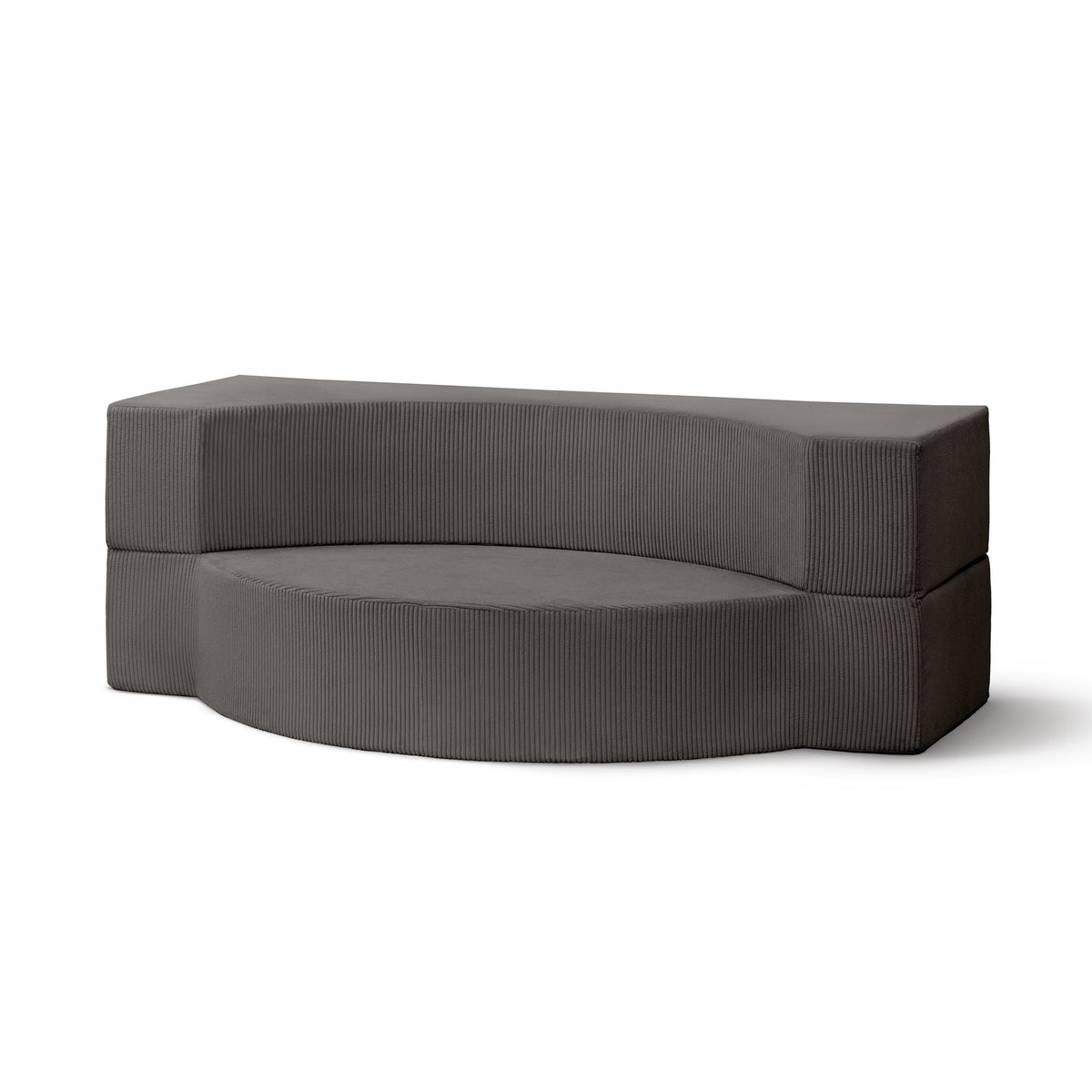 Lunaria Modular Foam Sofa Bed 200 cm, Japandi Style – Brown Graphite (POSO 120)