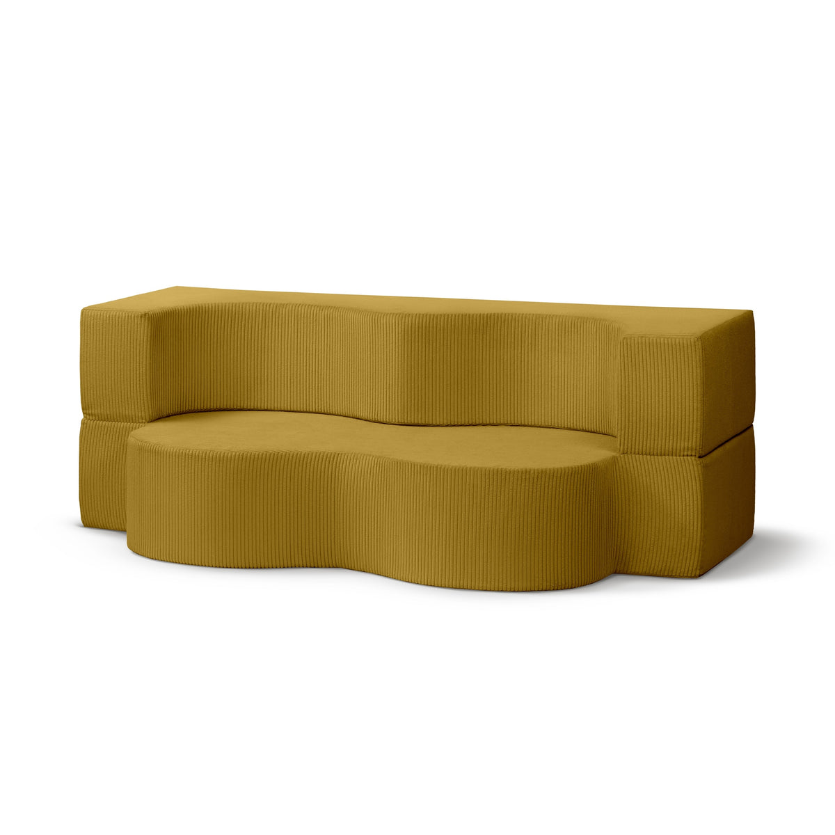 Kamelia Freestanding Foam Sofa Bed 200 cm, Japandi Style – Honey Oak (POSO 43)