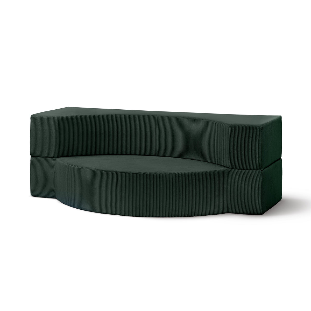 Lunaria Modular Foam Sofa Bed 200 cm, Japandi Style – Forest Green (POSO 14)
