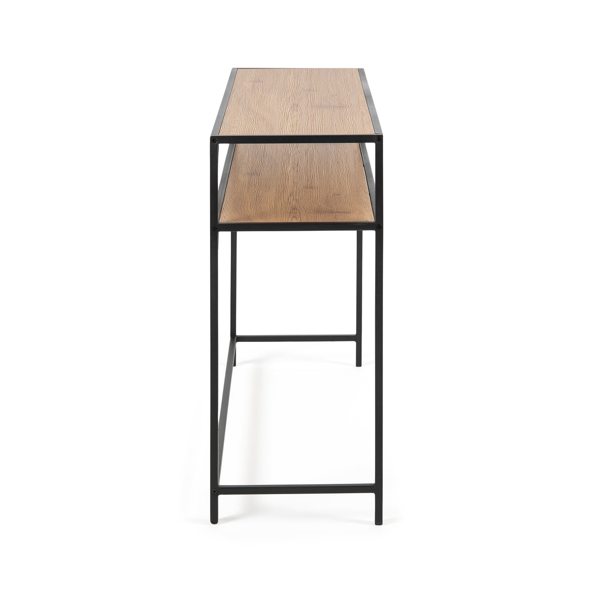 Table console Skeleto 120 x 79, chêne sauvage, vue de profil – console étroite d'une profondeur de 35 cm