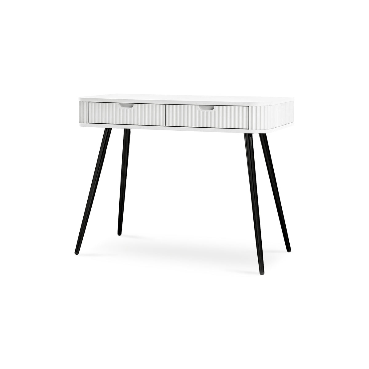 Eva Dressing Table with 2 Drawers 103x80 cm, Modern Style – White, Black
