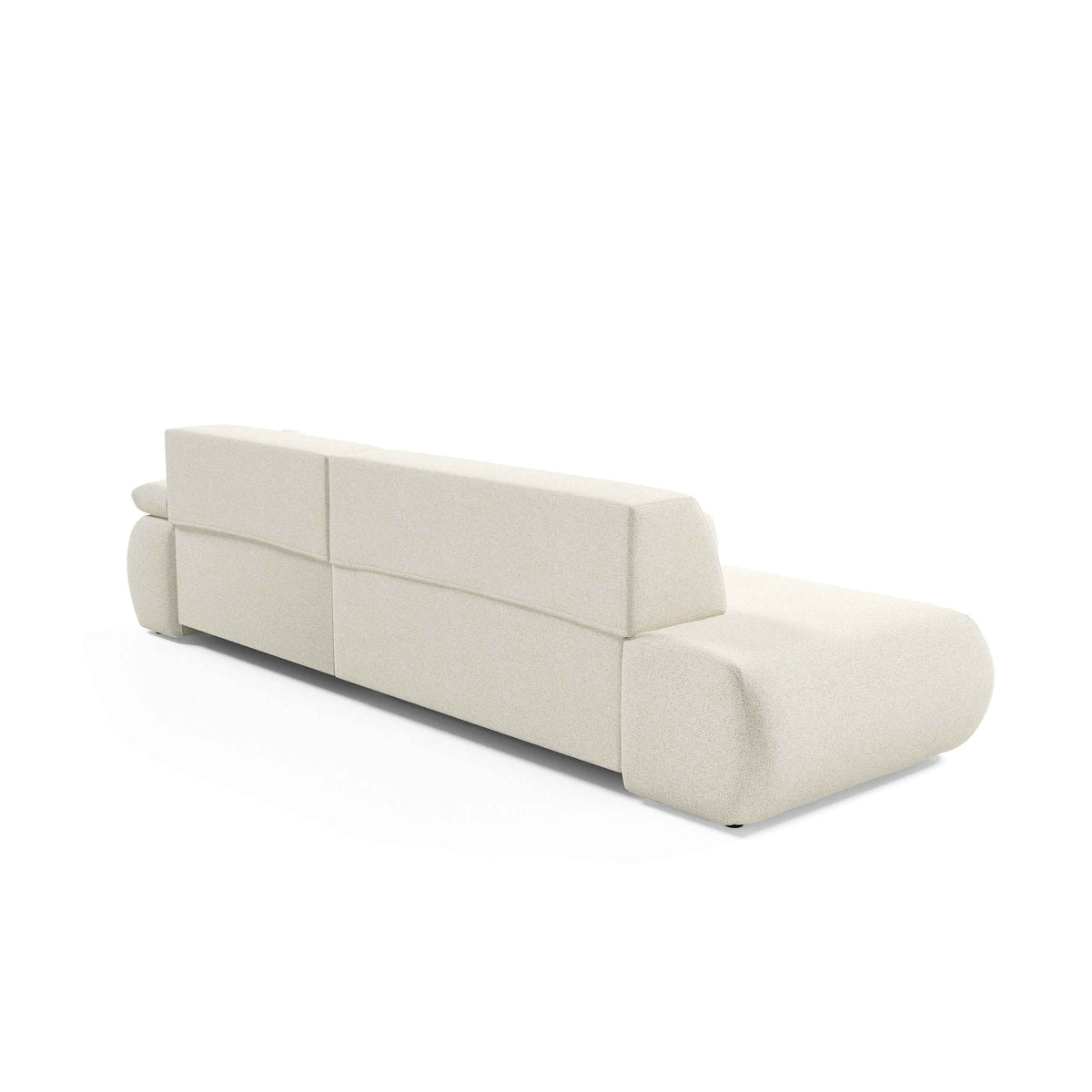 Puentro 4 Seater Corner Sofa Bed, Minimalist Style – back view
