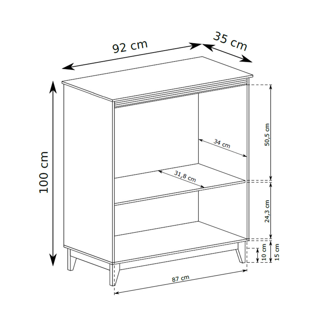 Serena Sideboard 92x100 for Hallway, Classic Style – dimensions drawing