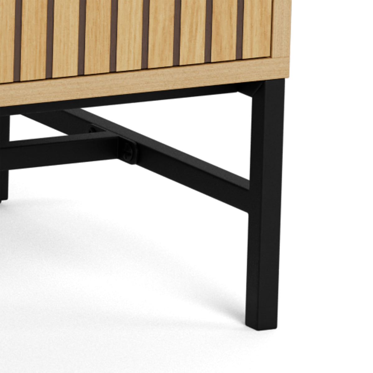 Bambouz Sideboard 158x81 with a Lamella Front, Modern Style – close-up of details and texture