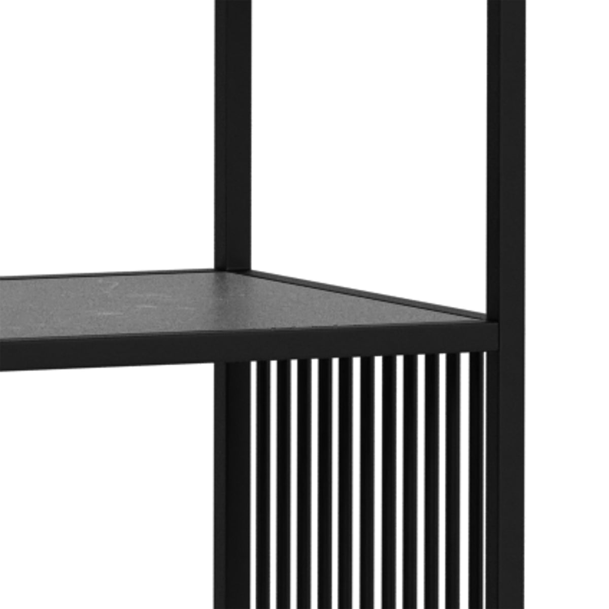 Cella Bookcase 120x83 with a Black Marble Effect, Modern Style – close-up of details and texture