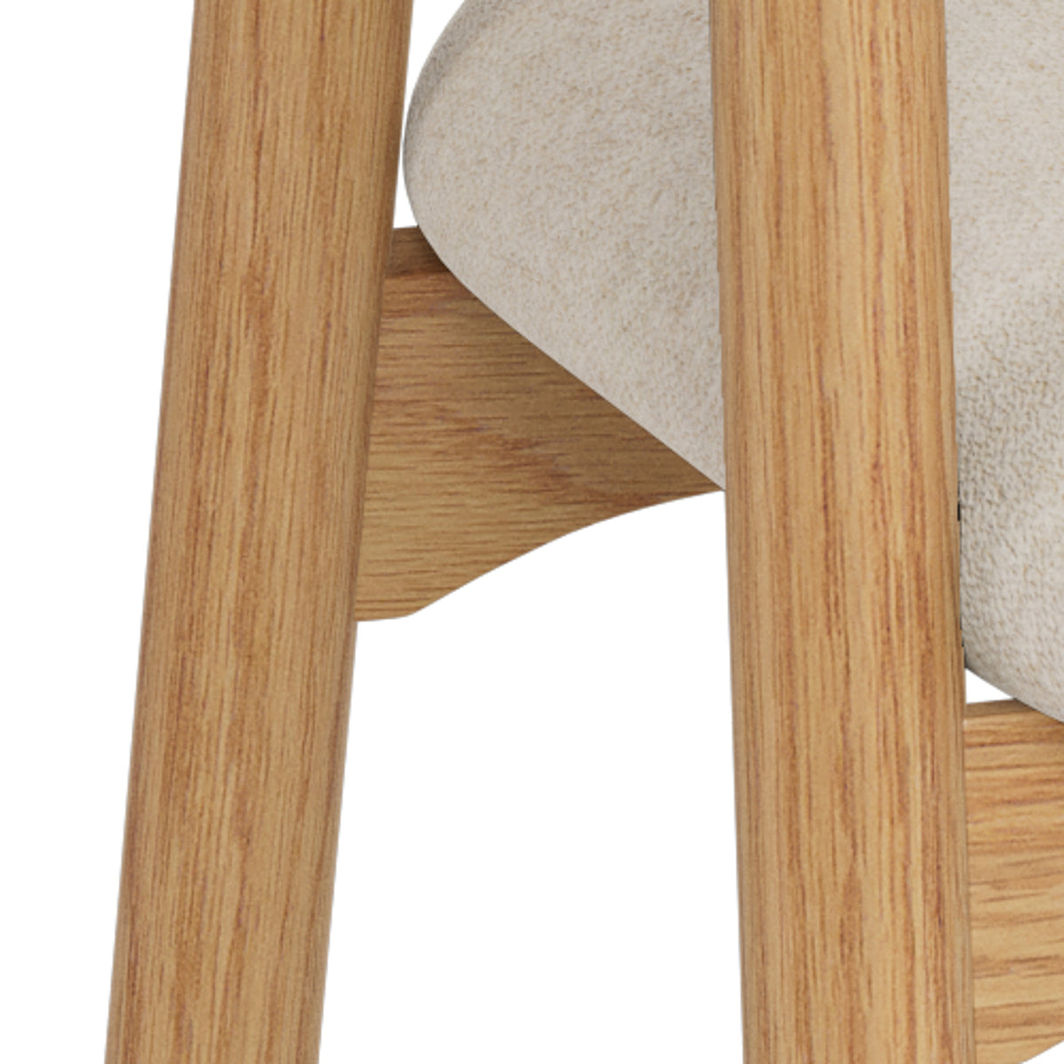 Hikari Set of Two Dining Chairs, Scandinavian Style – close-up of details and texture
