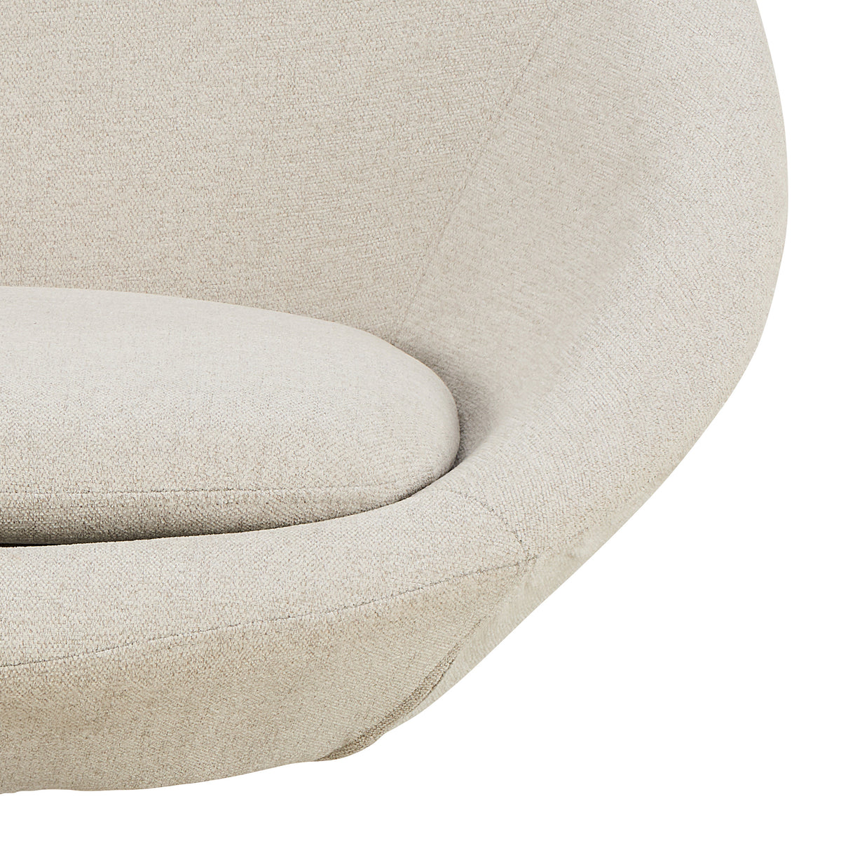 Otulo Swivel Armchair, Soft Style – close-up of details and texture