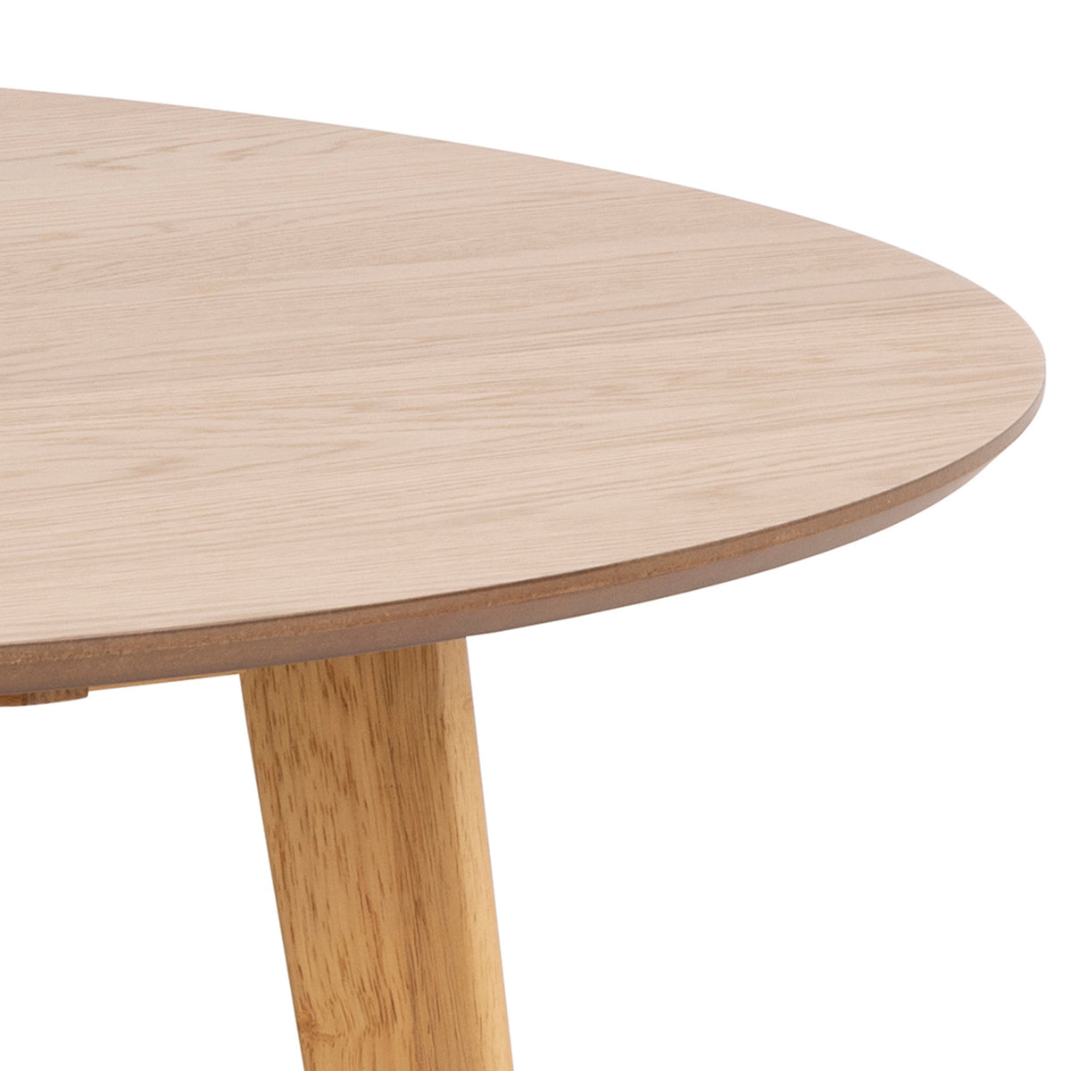 Krel Round Dining Table 140x76 cm, Scandinavian Style – close-up of details and texture