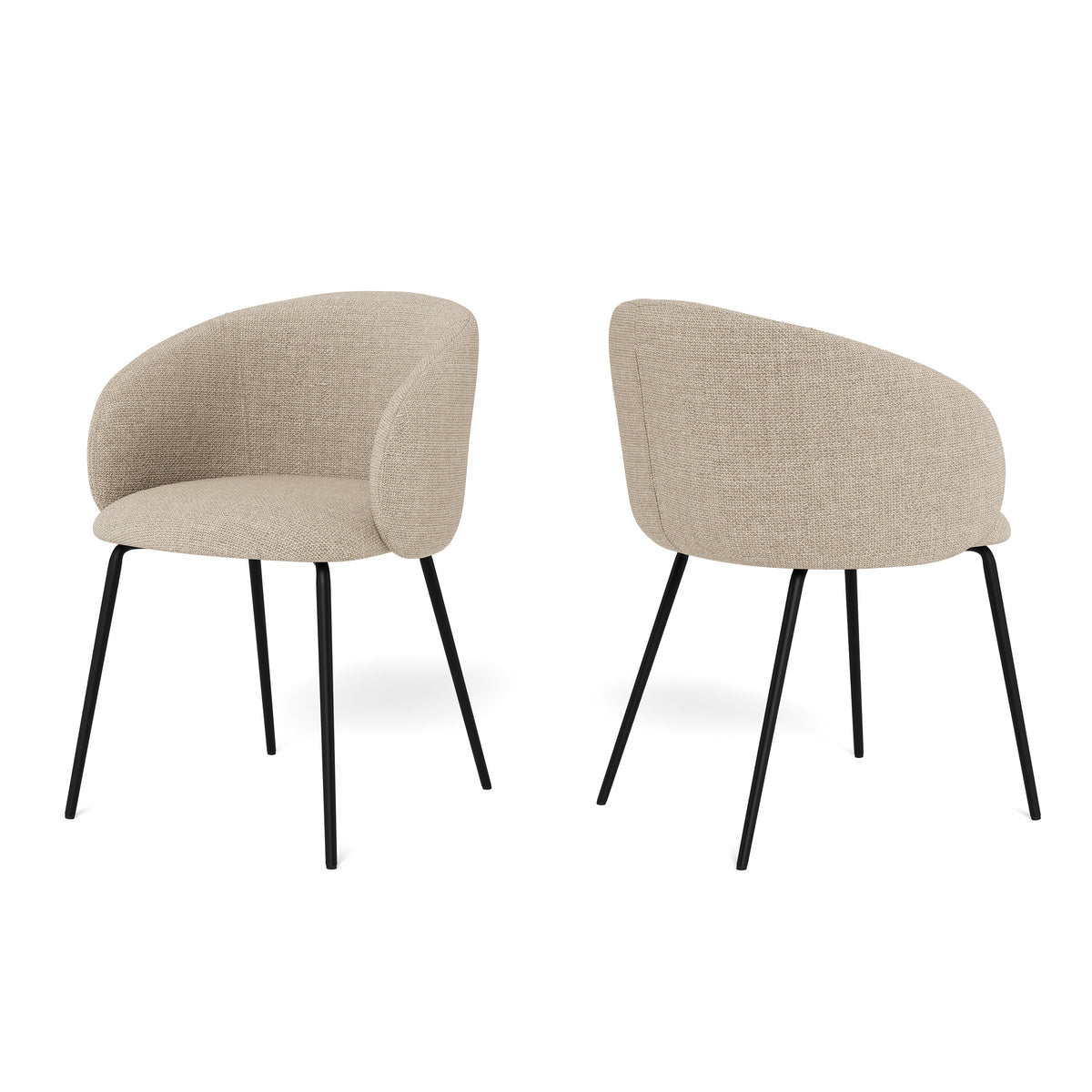 Delmo Set of Two Dining Chairs, Modern Style – main photo | Pillovely