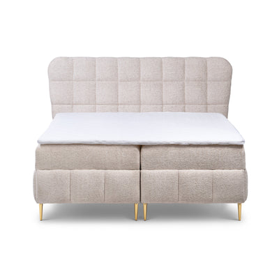 Domy Continental Divan Bed with Topper and Two Storage Compartments, Classic Style – front view