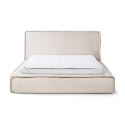 Gryby Upholstered Ottoman Bed with Storage, Classic Style – front view