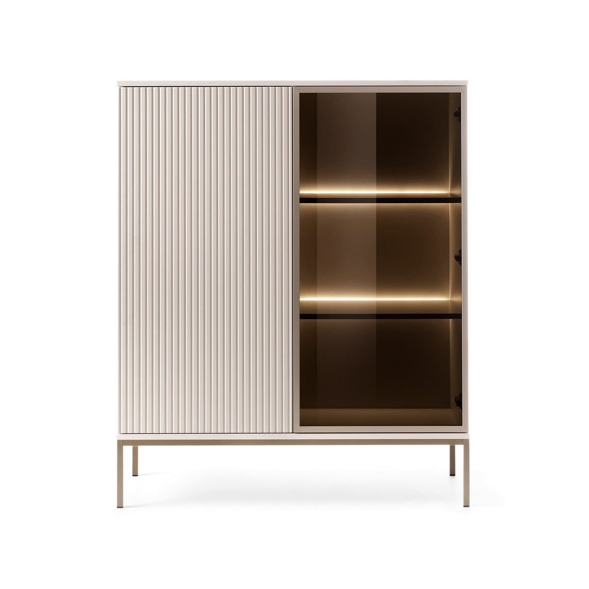 Lampy Sideboard with Doors and Drawer 104x126, Loft Style – front view