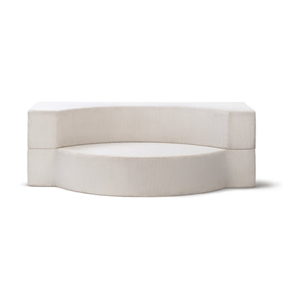 Lunaria Modular Foam Sofa Bed 200 cm, Japandi Style – front view