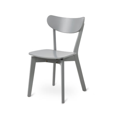 Krel Set of Two Wooden Chairs, Scandinavian Style – Light Grey