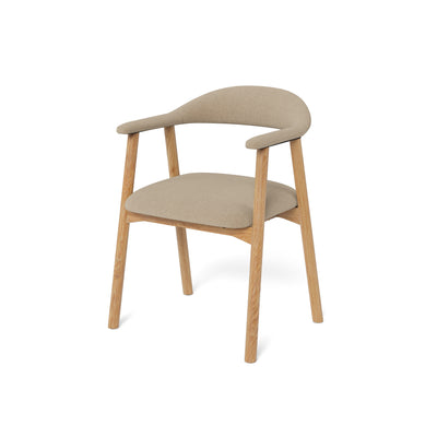 Hikari Komfort Set of Two Chairs with Armrests, Scandinavian Style – Light Beige