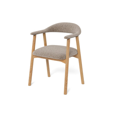 Hikari Komfort Set of Two Chairs with Armrests, Scandinavian Style – Grey Beige