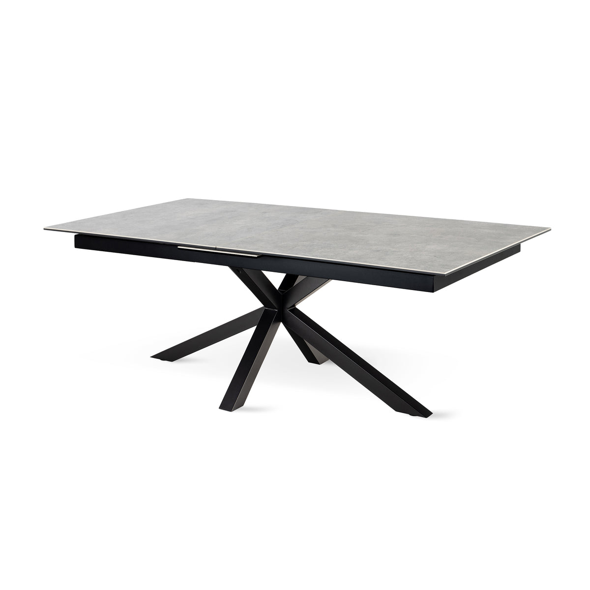 Lorrins Large Extendable Dining Table 200–240x76 cm, Modern Style – Light Ash Grey