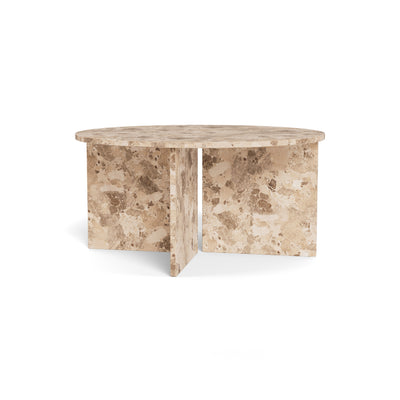 Plaris Round Coffee Table Ø90 cm, Elegant Style – Beige Marble