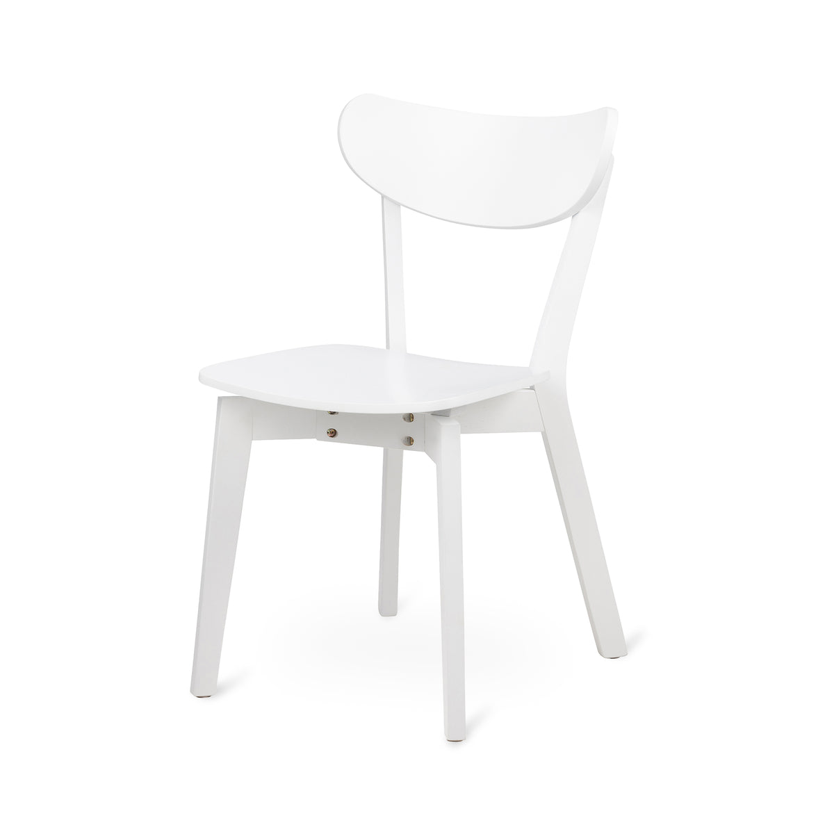 Krel Set of Two Wooden Chairs, Scandinavian Style – Pure White